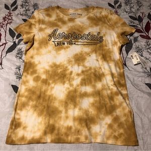 Aeropostale Yellow Classic Crew Short Sleeve Tee